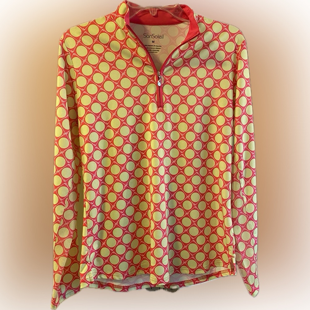 SanSoleil SPF 50 Ladies Golf Pullover. Size M. NWT. Smoke free home. Never worn